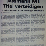 Bericht über MARIO JASSMANN'S TITELVERTEIDIGUNG AM 13.10.2018 IN WOLFHAGEN